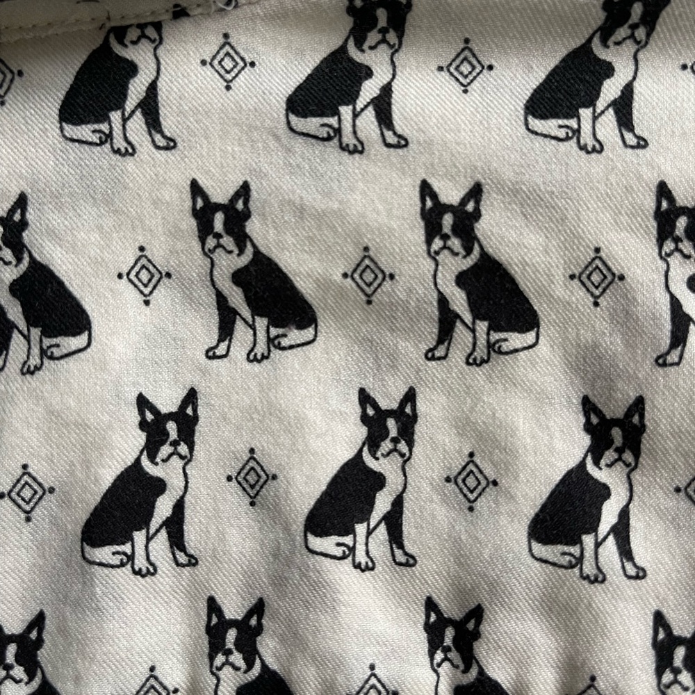 Talbots Boston Terrier Patterned Long Sleeve Shirt - image 4